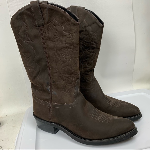 Old West | Shoes | Brown Oiled Leather Western Boots Sz 1d  display picture 1